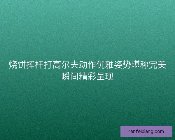 烧饼挥杆打高尔夫动作优雅姿势堪称完美瞬间精彩呈现